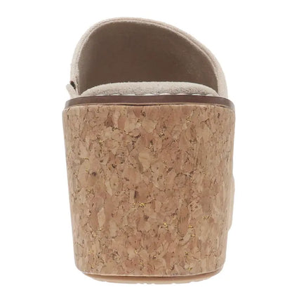 SAND SUEDE ROUND TOE CLOG SIYA WEDGE