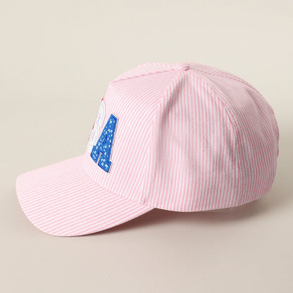 PINK/WHITE SEERSUCKER STRIPE &
