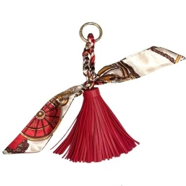 RED AMELIA TASSEL BAG CHARM