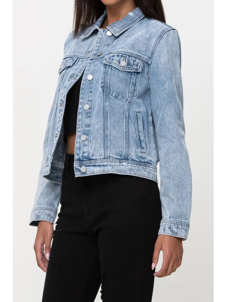 MID LENGTH CLASSIC DENIM JACKET