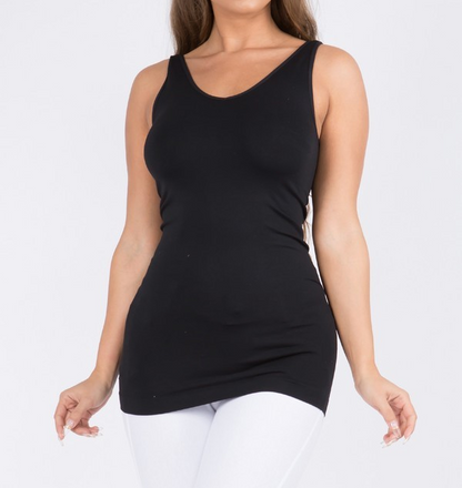 BLACK REVERSIBLE SEAMLESS TANK