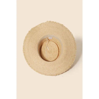 NATURAL/BLACK RIBBON BOW STRAP STRAW SUN HAT