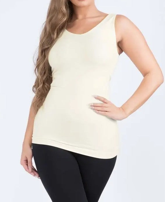 IVORY REVERSIBLE SEAMLESS TANK