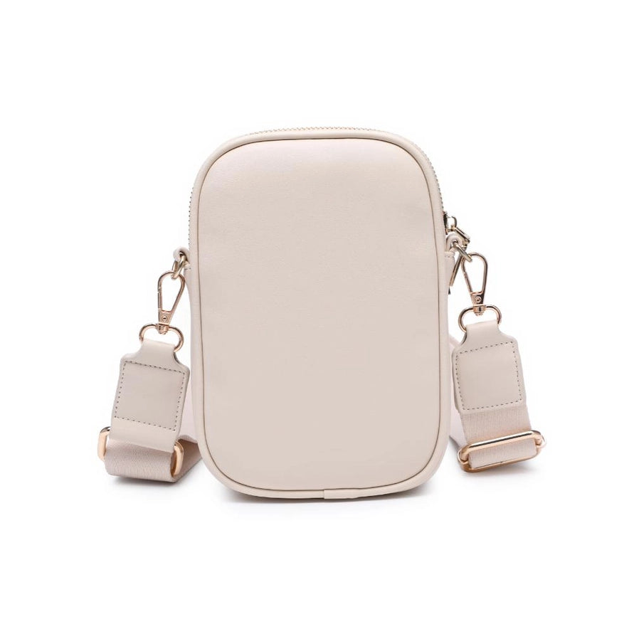 OATMILK WOVEN LEATHER CELESTE CROSSBODY