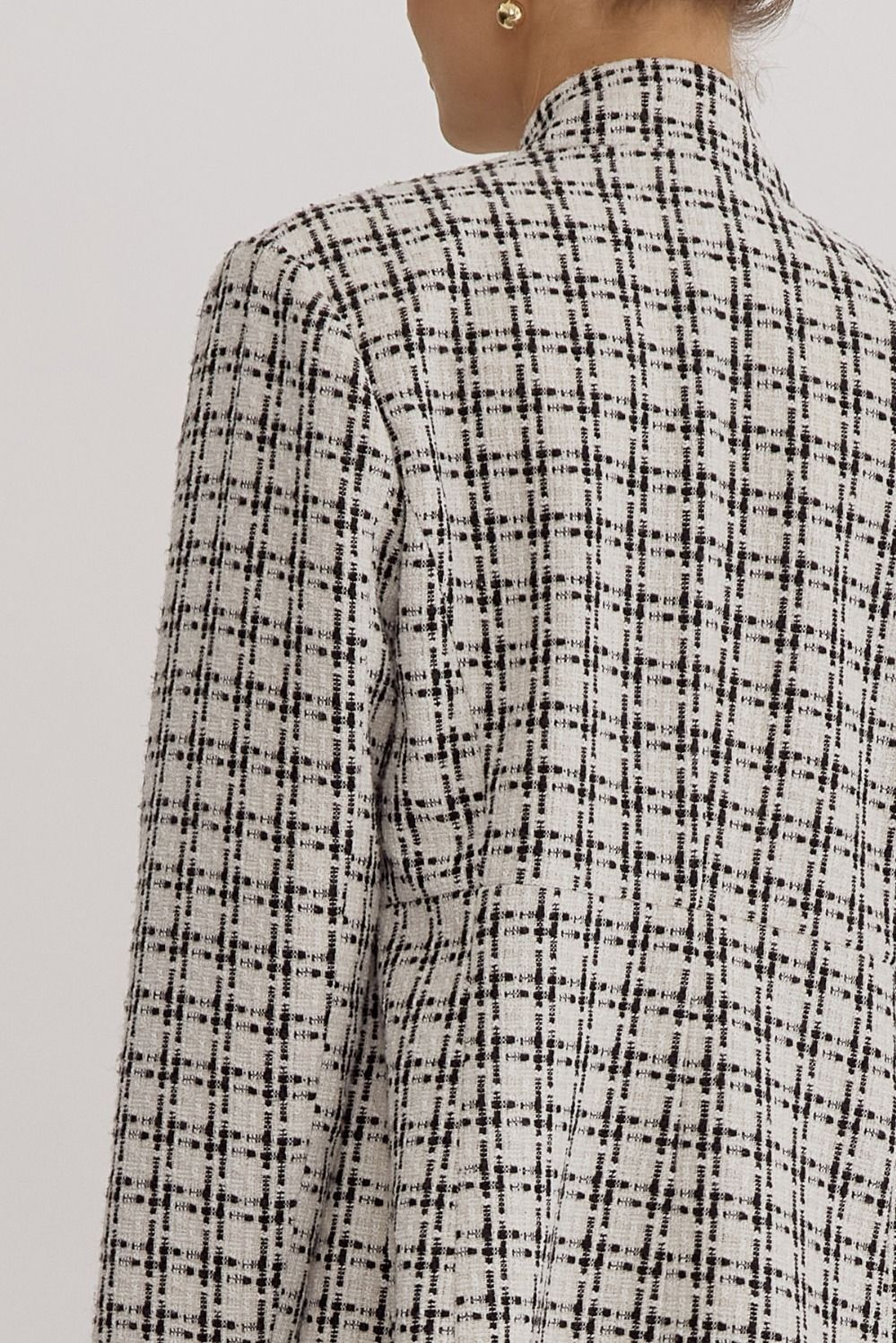 OFF WHITE GRID PRINT BLAZER