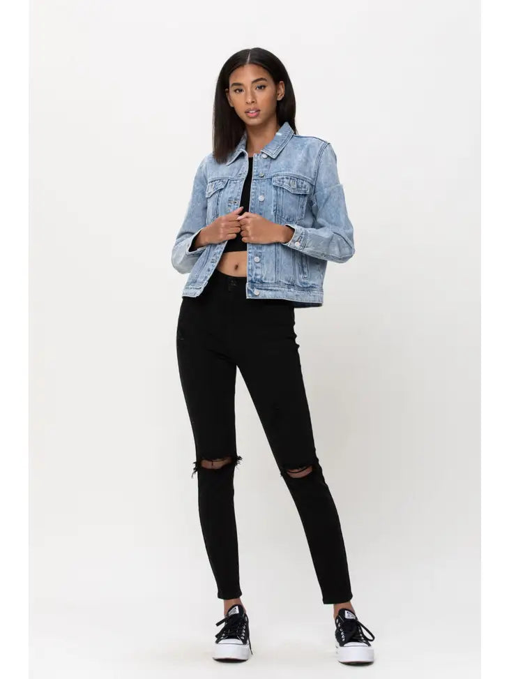 MID LENGTH CLASSIC DENIM JACKET