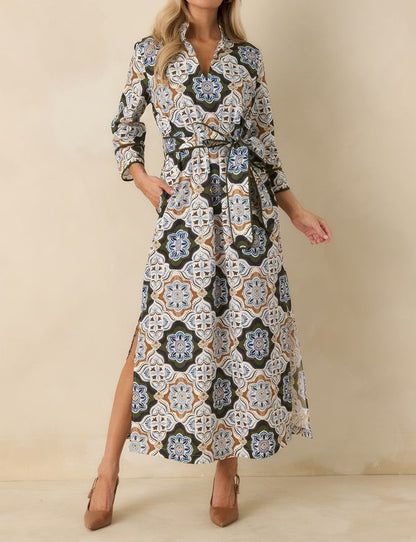 MANOR HOUSE PRINT WRAP MATILDA MAXI DRESS