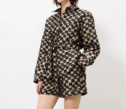 LEOPARD FLOWER PRINT PANDORE JACQUARD SHACKET