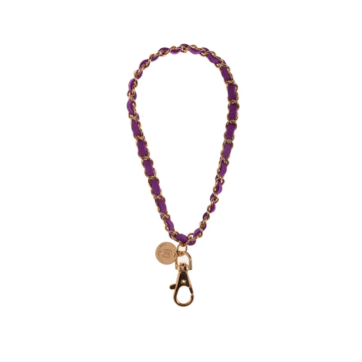 DEEP PURPLE &amp; GOLD PHONE WRISTLET
