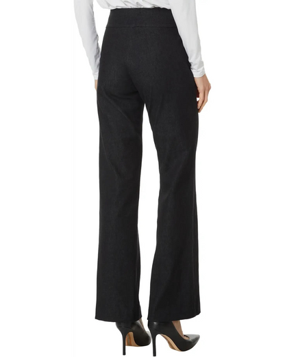 BLACK DENIM FLARE PULL ON PANT