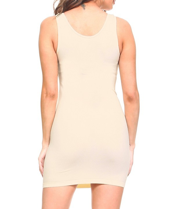 IVORY SEAMLESS CAMI TANK DRESS