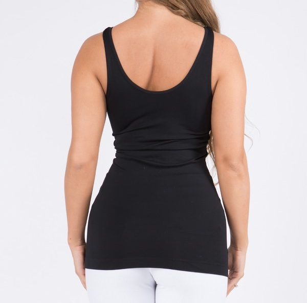 BLACK REVERSIBLE SEAMLESS TANK