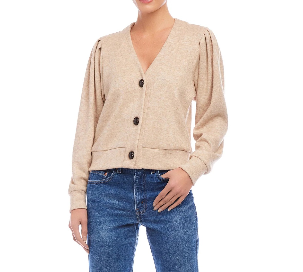 FIFTEEN TWENTY OATMEAL MADELINE CARDIGAN