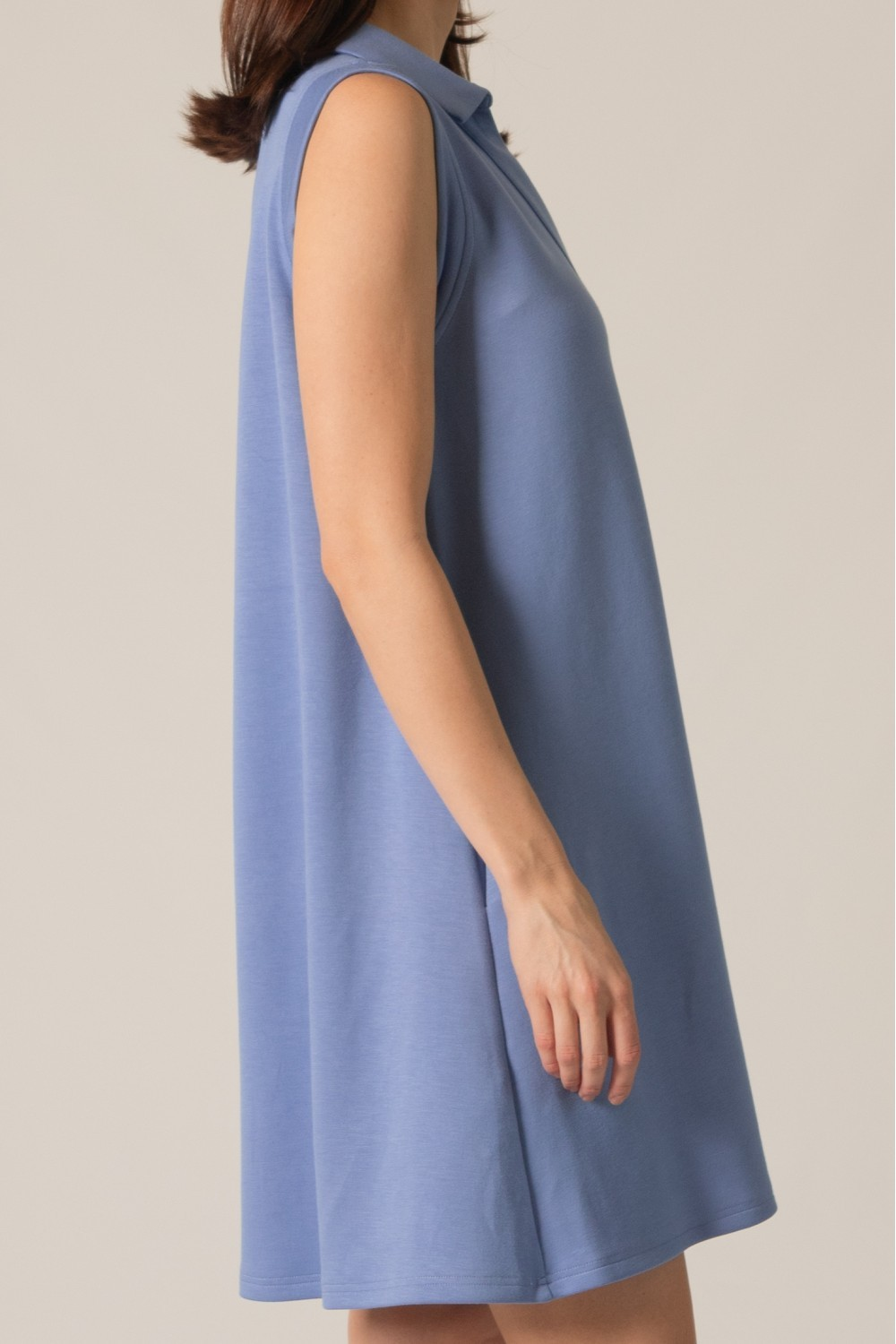 CORNFLOWER BLUE PCILL BUTTER MODAL SLEEVELESS TENNIS DRESS