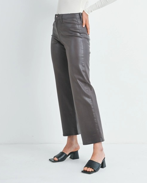 ESPRESSO COATED STRAIGHT LEG JEANS