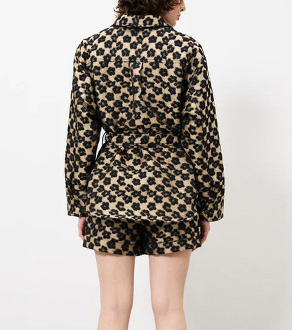 LEOPARD FLOWER PRINT PANDORE JACQUARD SHACKET