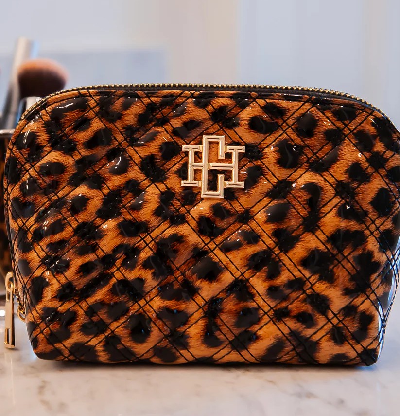 SPOTTED PATENT IBIZA SMALL POUCH