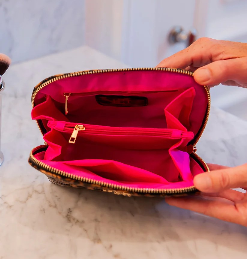 SPOTTED PATENT IBIZA SMALL POUCH