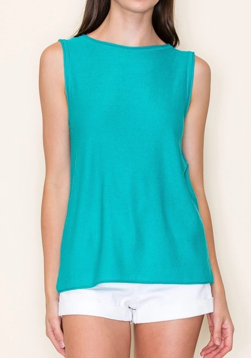 JADE SLEEVELESS SWEATER TOP