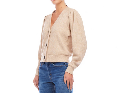 FIFTEEN TWENTY OATMEAL MADELINE CARDIGAN