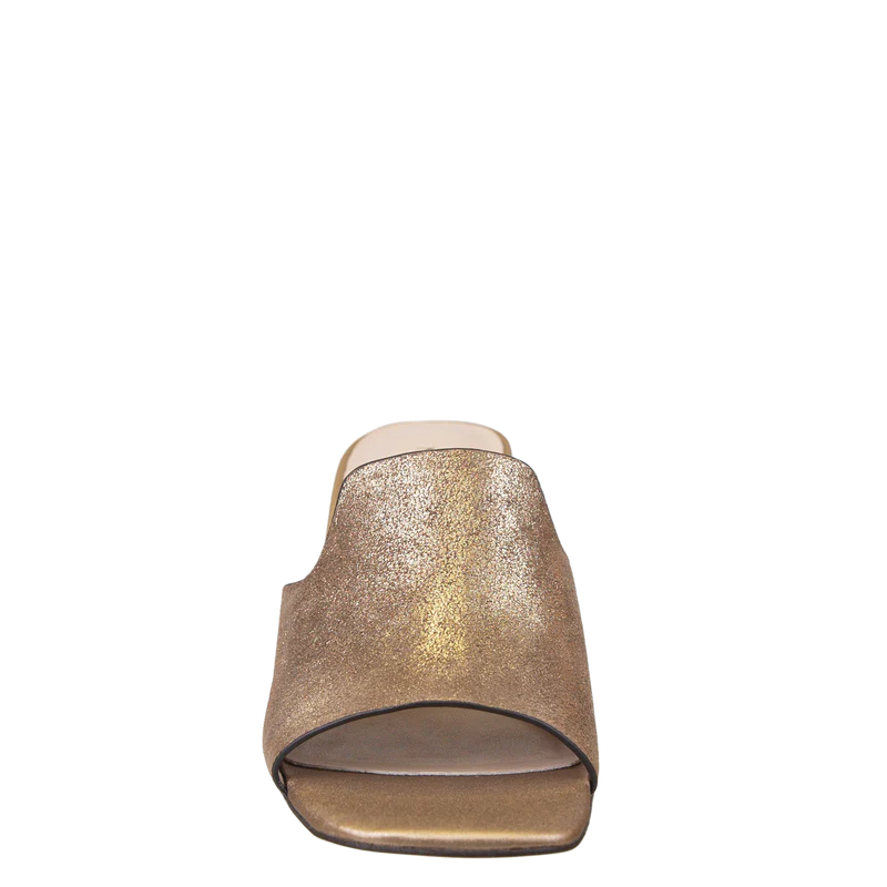 SOFT GOLD AUSTERE HEELED SANDALS